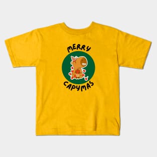 Merry Capymas | Capybara Pun Kids T-Shirt